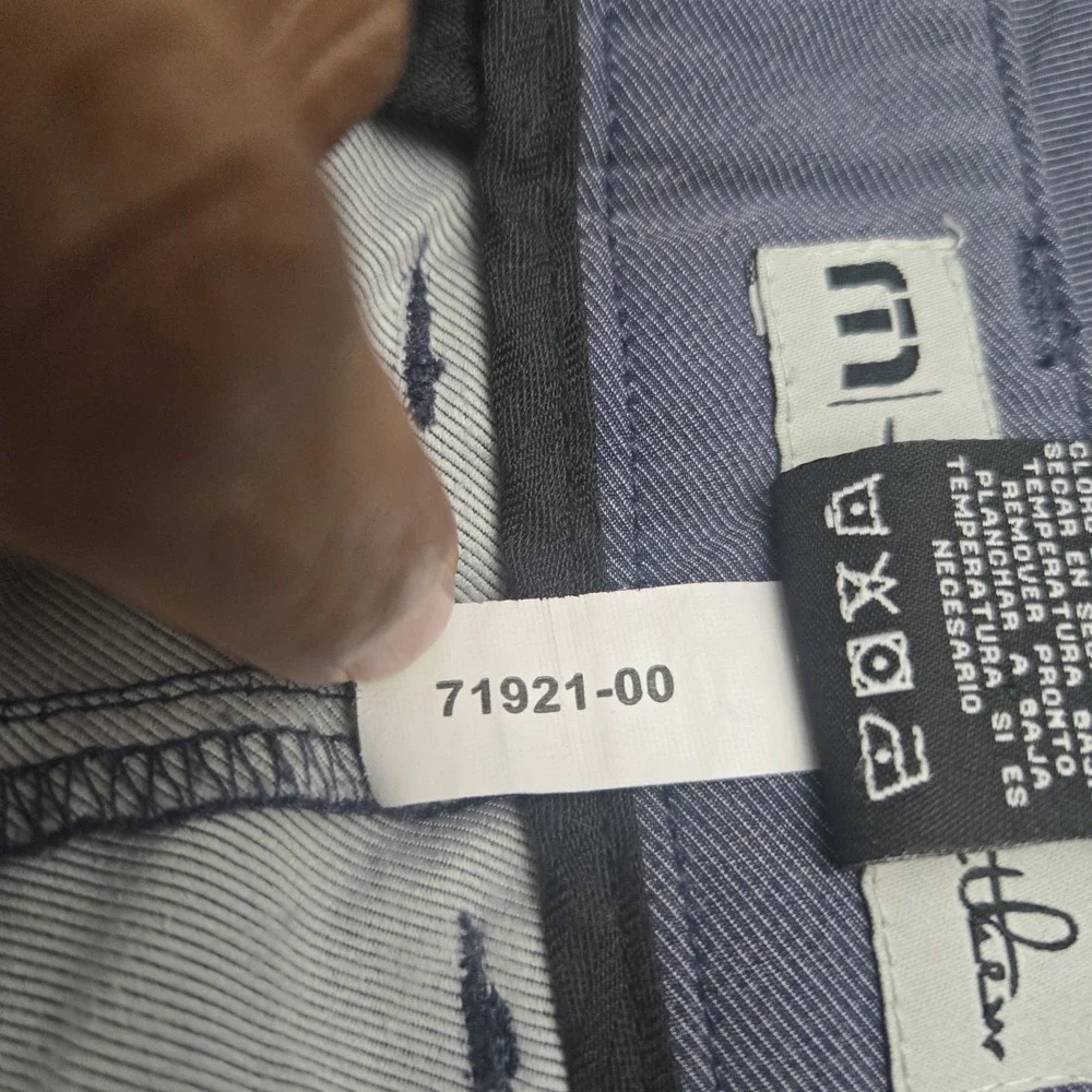 Travis Mathew Golf Pants Mens Size 38 Blue Straight Flat Front‎ Athletic Casual